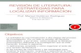 Revisión de literatura - Estrategias para localizar información