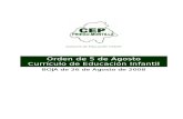 Orden de 5 de Agosto de 2008 - Curriculo para Educación Infantil  en Anadalucia