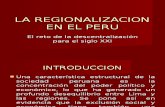La Regionalizacion en El Peru