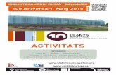 Agenda activitats 10è aniversari JRB