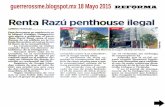 Renta Razú penthouse ilegal| Políticos pobres... con esposas ricas