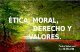 Ética, moral, derecho y valores