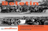 Boletín mensual andhino junio - julio 2015