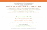 Foro de Economía y Cultura 2011
