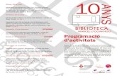 Programa d'Activitats del 10è Aniversari Biblioteca Tortosa