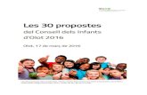 Resposta de l'equip de govern a les 30 propostes del Consell dels Infants d'Olot 2015-2016