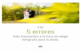 5 errores frecuentes al elegir fotógrafo de boda