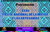 Programa XXXII Fiesta Nacional de la Matra y las Artesanías