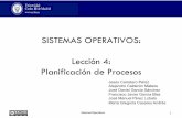 SISTEMAS OPERATIVOS: Lección 4: Planificación de Procesos
