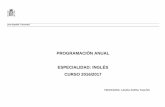 programación anual especialidad: inglés curso 2015/2016