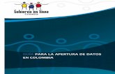 GUÍA PARA LA APERTURA DE DATOS EN COLOMBIA