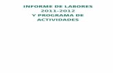 informe de labores 2011-2012 y programa de actividades