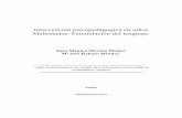 Intervención psicopedagógica en niños Maltratados: Estimulación ...