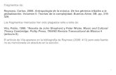 Fragmentos de: Reynoso, Carlos. 2006. Antropología de la música ...