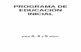 Programa de Educación Inicial para 3, 4 y 5 años