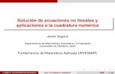 Solución de ecuaciones no lineales y aplicaciones a la cuadratura ...