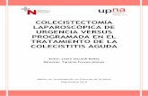 colecistectomía laparoscópica de urgencia versus programada en el ...