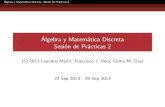 Álgebra y Matemática Discreta Sesión de Prácticas 2