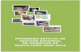 Programa estatal de gestion integral de residuos de Nuevo Leon