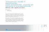 Transmisor ISDB-T Mediciones para aceptación, puesta en servicio ...