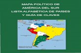 Mapa político de América del Sur. Lista alfabética de países y guía ...