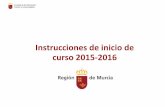 Instrucciones de Inicio de curso 2015-2016 - Presentación resumen