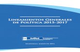 Lineamientos Generales de Política 2015-2017
