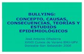 bullying: concepto, causas, consecuencias, teorías y estudios