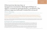 Neurociencia y repercusión biopolítica del conocimiento sobre la ...