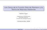 Los Ceros de la Función Zeta de Riemann y la Teoría de Matrices ...