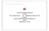 Ordenanza de Plazas y Mercados del Ayuntamiento de Murcia