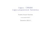 Lógica - CM0260 Lógica proposicional: Semántica