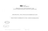Manual de Procedimientos Departamento de Enfermería 2012