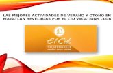 Las mejores actividades de verano y otoño en Mazatlán reveladas por El Cid Vacations Club