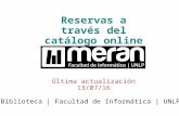 Reservas a través del catálogo online Meran