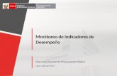 Monitoreo de Indicadores de desempeño II / Dirección General de Presupuesto Público - Ministerio de Hacienda (Perú)