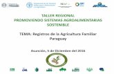 Registro de la Agricultura Familiar – Experiencia MAG – RENABE – Paraguay