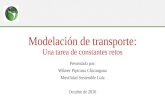 Modelación de transporte: Una tarea de constantes retos