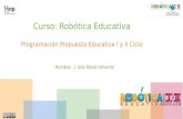 Propuesta de  programación: PRONIE-MEP-FOD Robótica Educativa