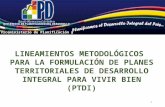 Lineamientos metodológicos para la formulación de los PTDI