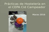 Prácticas de Hostelería en CEPA Cid Campeador