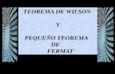 TEOREMA DE WILSON Y PEQUEÑO DE FERMAT