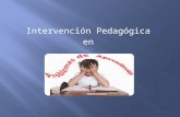 Intervención pedagógica