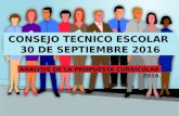 Exposicion consejo tecnico escolar septiembre 2016