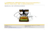 Manual de operación del fermentador y bioreactor de laboratorio lambda minifor