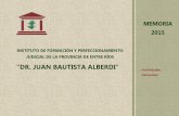 Memoria 2015  Instituto "Dr. Juan B. Alberdi"- Entre Ríos