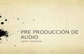 Pre Produccion de Audio