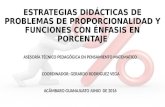 Estrategias didácticas de problemas de proporcionalidad y funciones con énfasis en porcentaje