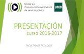 Presentación del Máster Universitario Comunicación Audiovisual Servicio Público