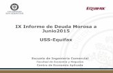 IX Informe de Deuda Morosa a Junio 2015 Universidad San Sebastian - Equifax